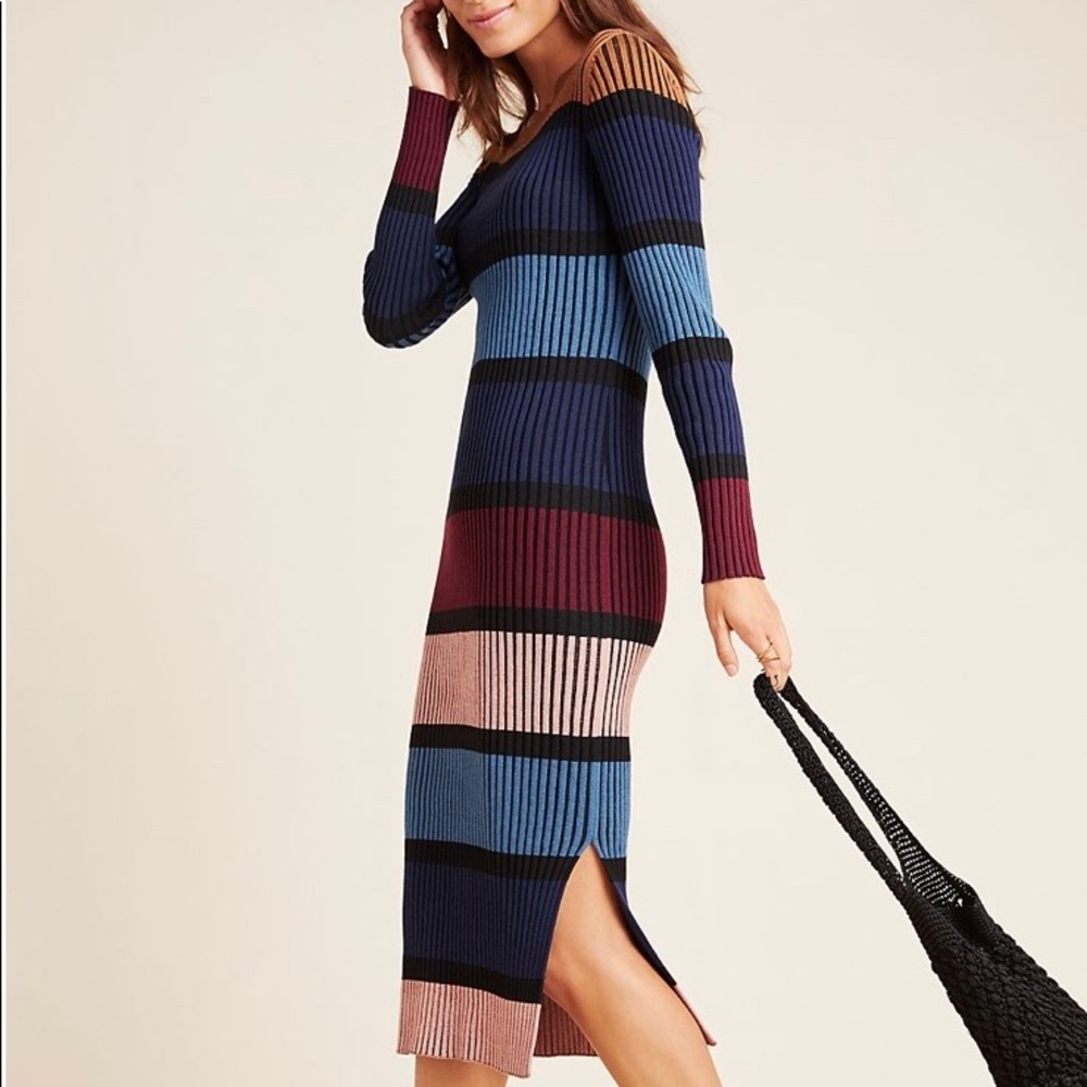 Midi length sweater dress from Anthro COZY & CUTE!